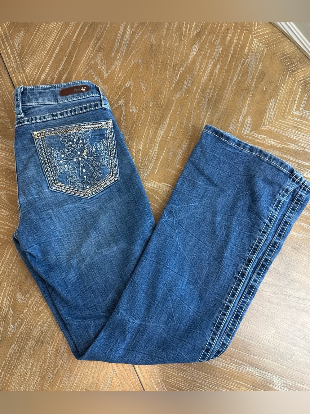 Rock 47 by Wrangler Embellished low rise boot cut Jeans